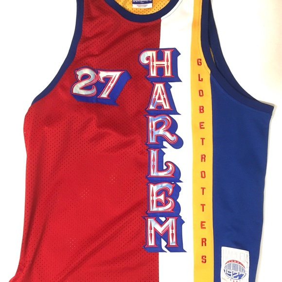 Harlem globetrotters platinum fubu jersey Clearance